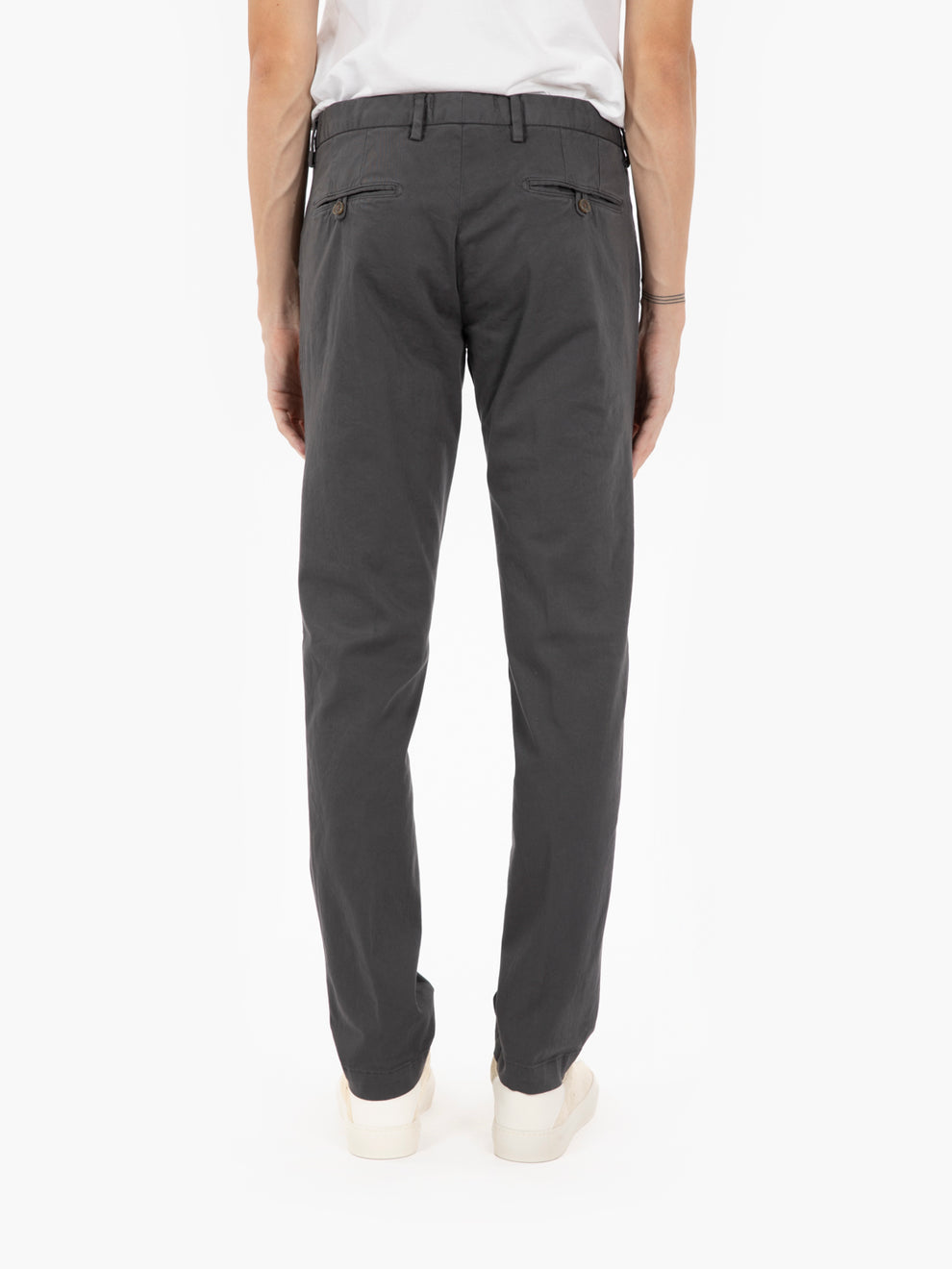 Pantaloni gabardina slim antracite