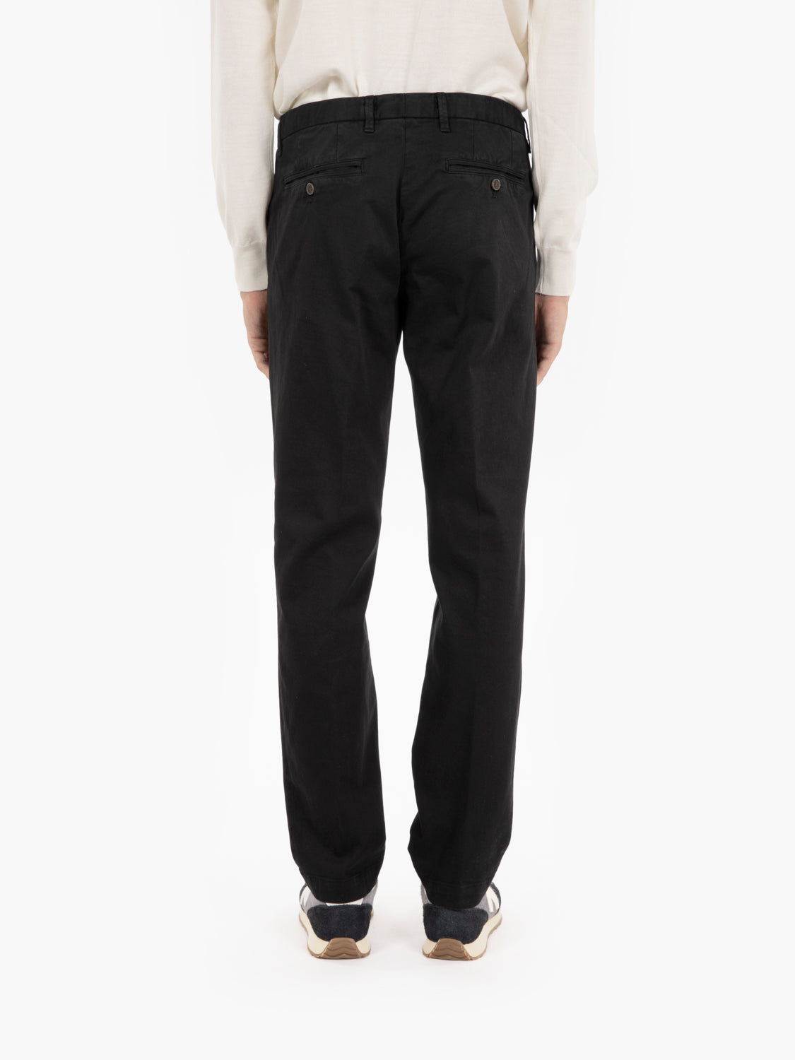 Pantaloni gabardina stretch nero