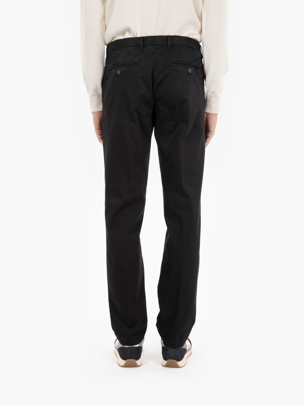 Pantaloni gabardina stretch nero