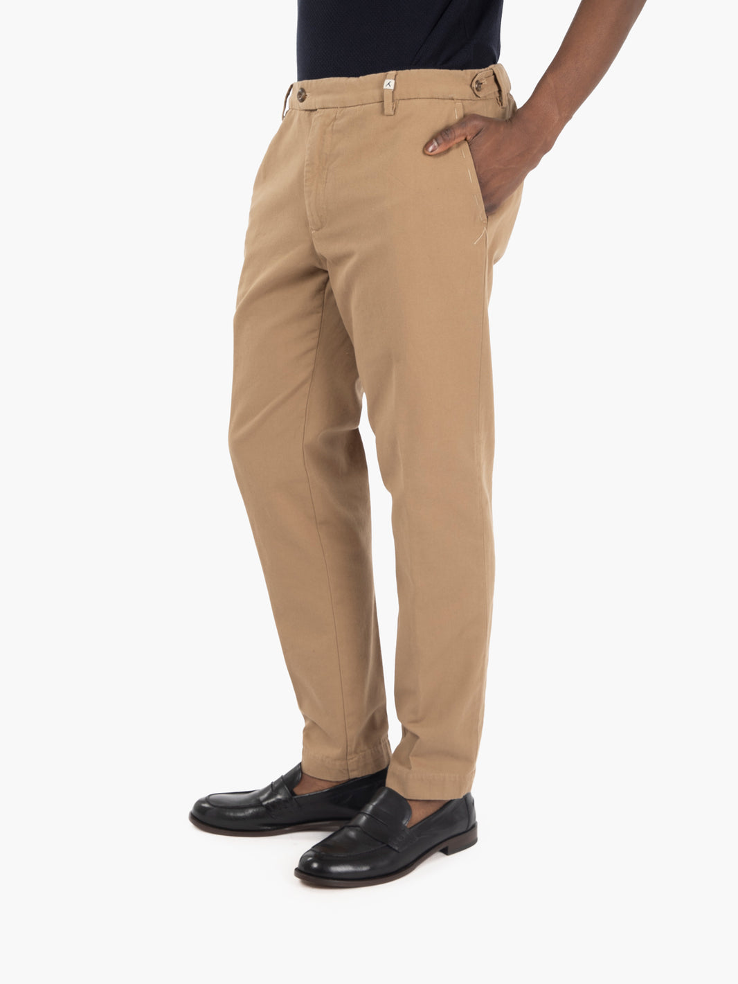 Pantaloni in cotone beige