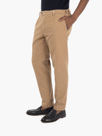 Pantaloni in cotone beige