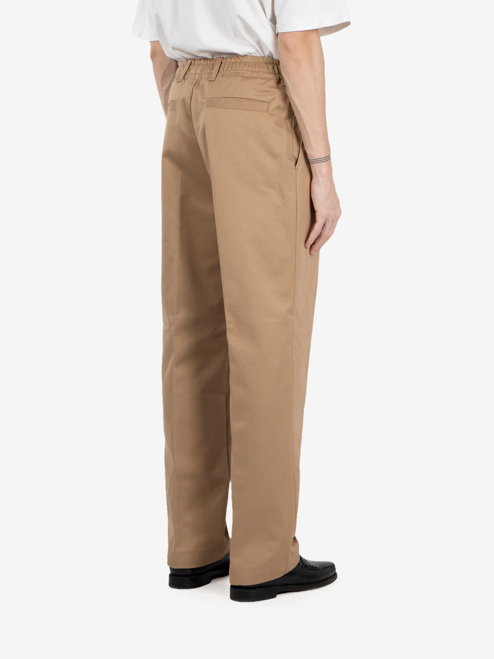 Pantaloni in cotone doppia pince kaky
