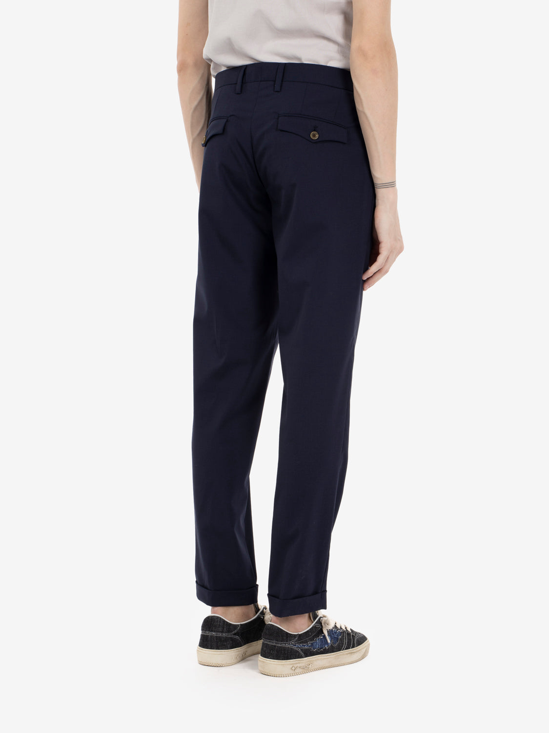 Pantaloni in lana cordura blu navy