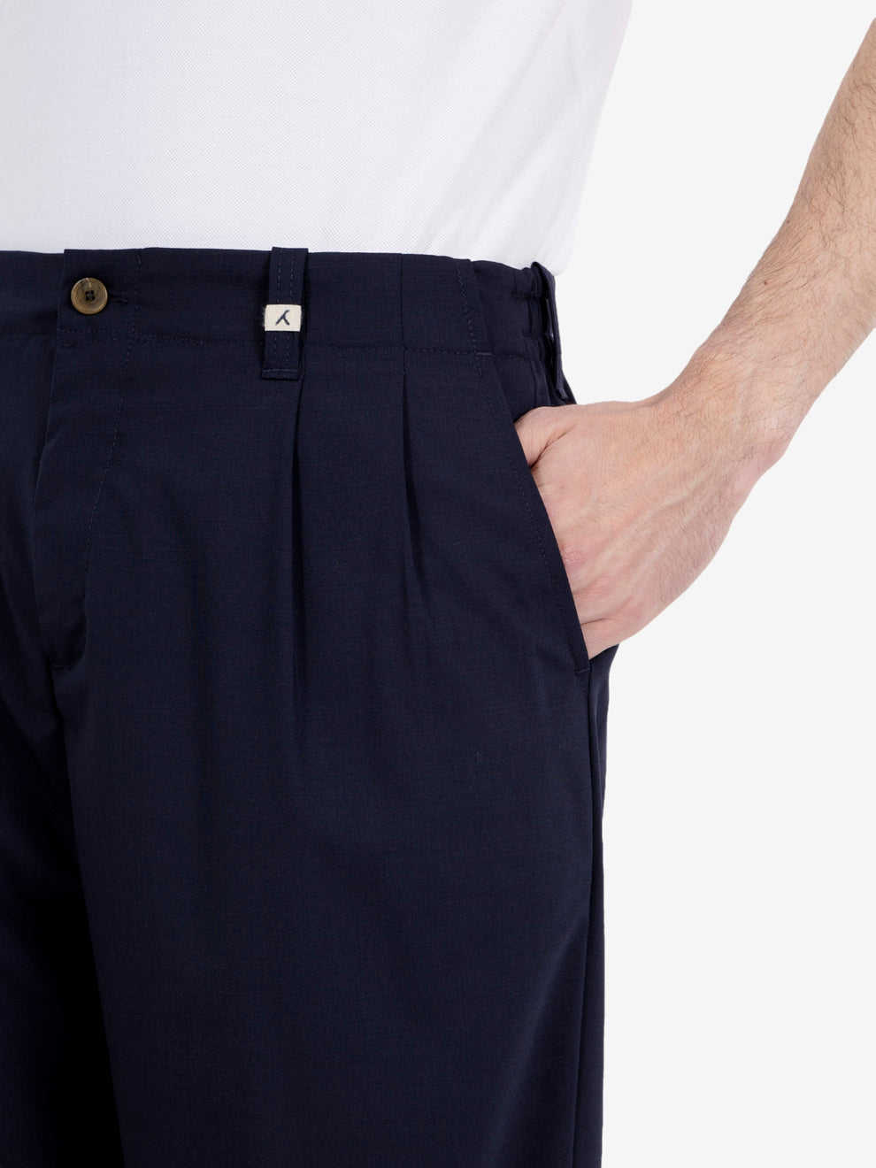 Poseidon blue Cordura wool trousers