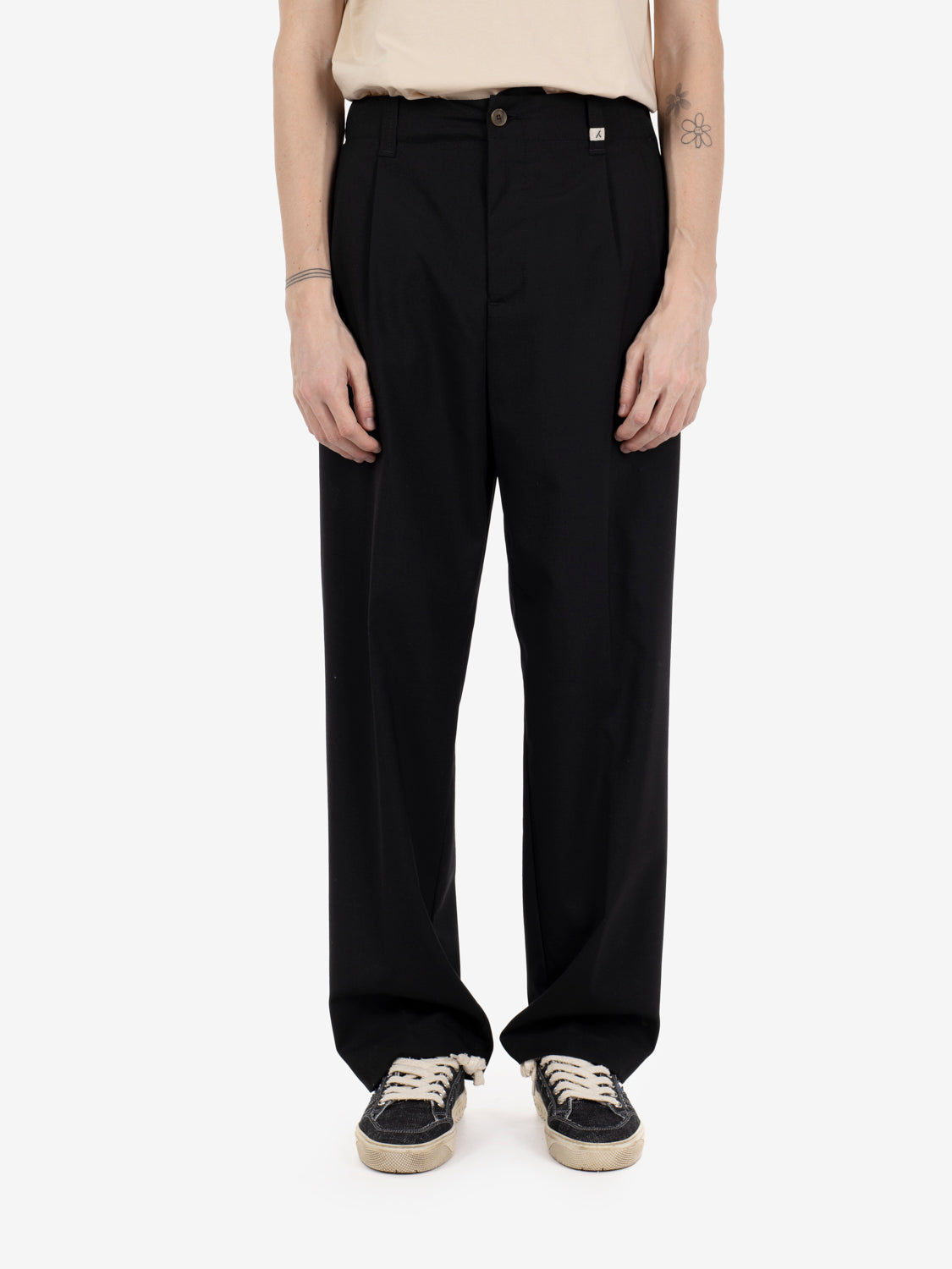 Pantaloni in lana cordura Poseidone neri
