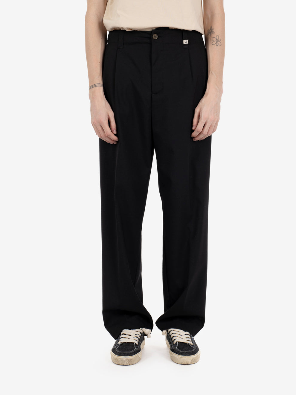 Pantaloni in lana cordura Poseidone neri