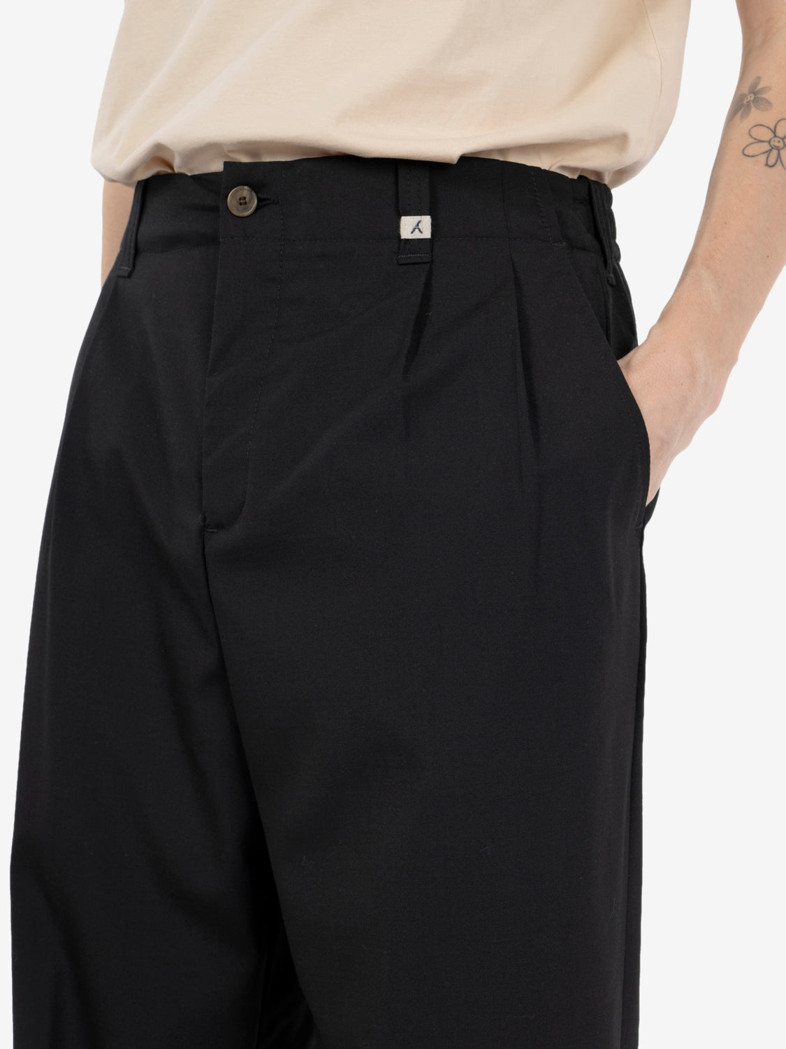 Pantaloni in lana cordura Poseidone neri