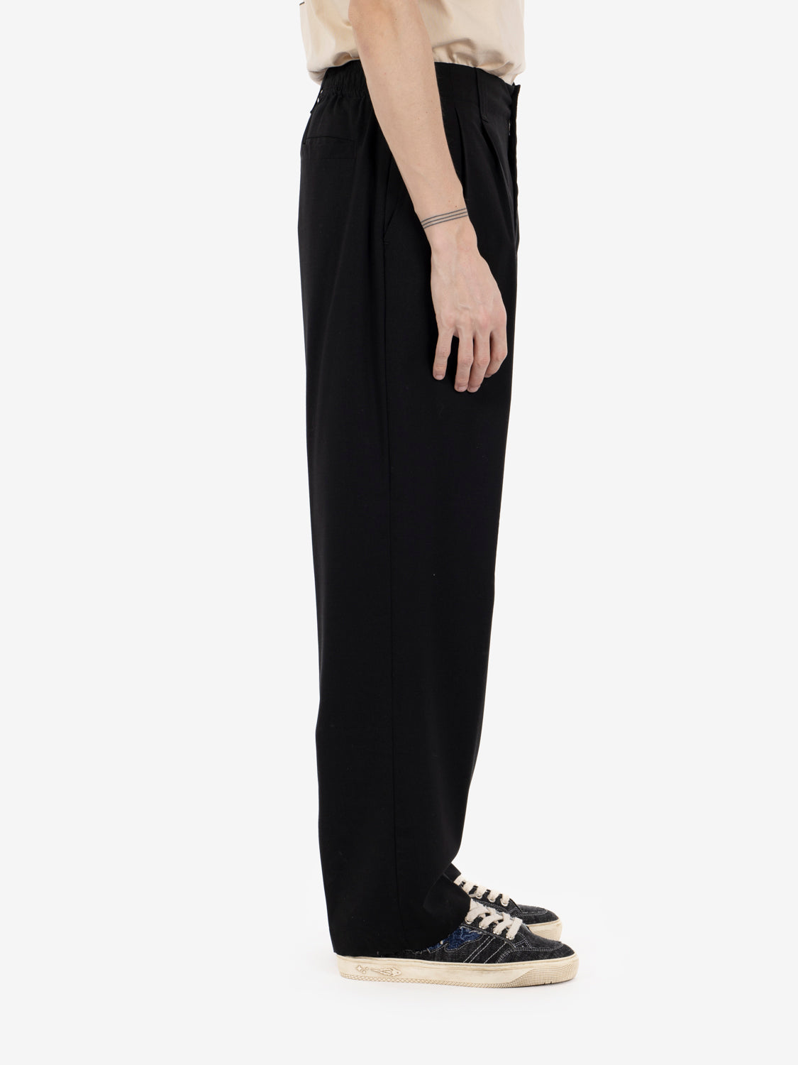 Pantaloni in lana cordura Poseidone neri