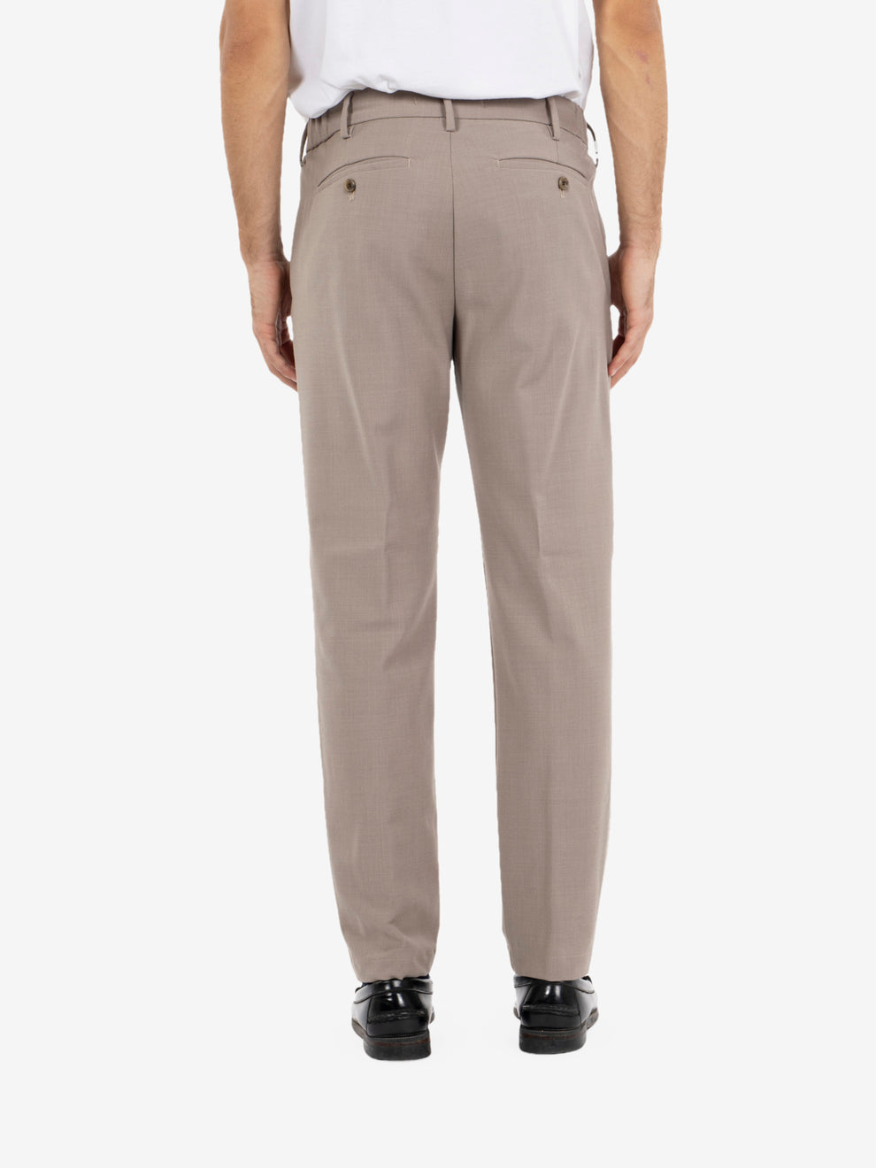 Pantaloni in lana sabbia