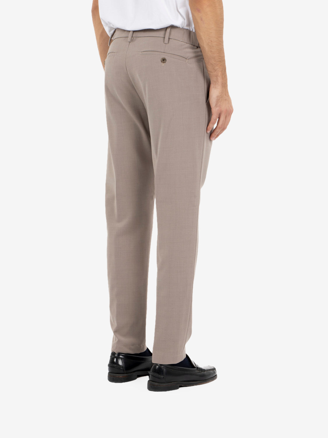 Pantaloni in lana sabbia