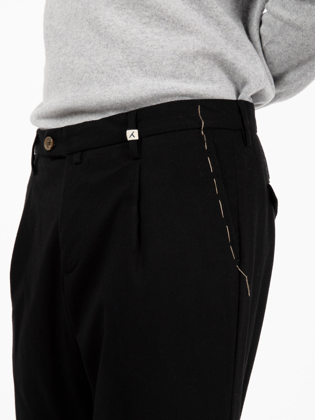 Pantaloni in poliviscosa neri