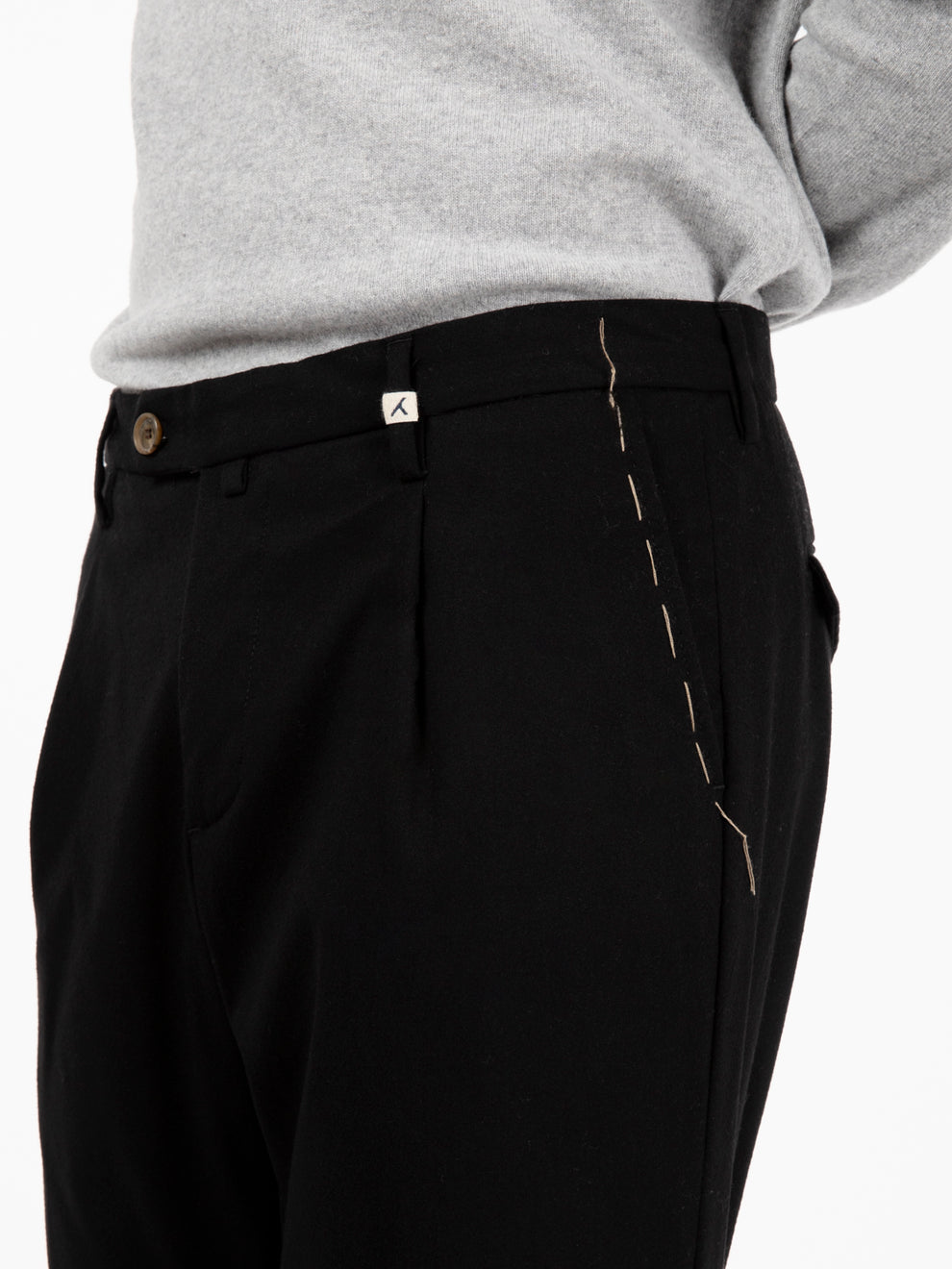Pantaloni in poliviscosa neri
