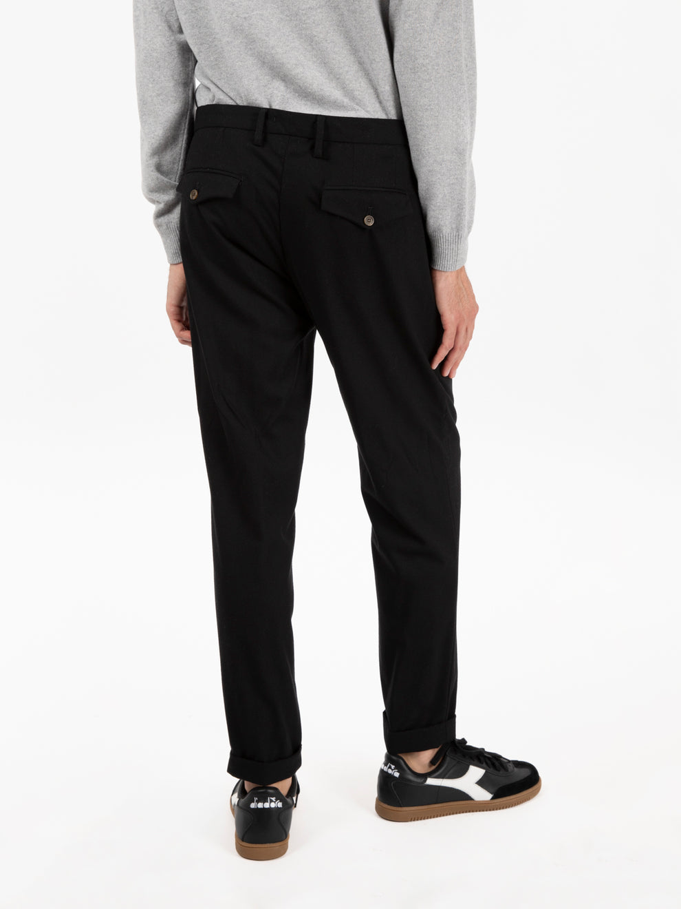 Pantaloni in poliviscosa neri