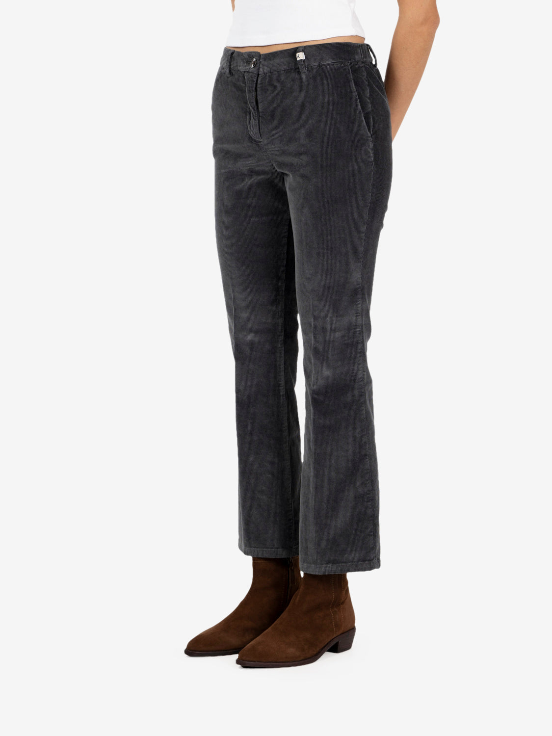 Grey corduroy trousers
