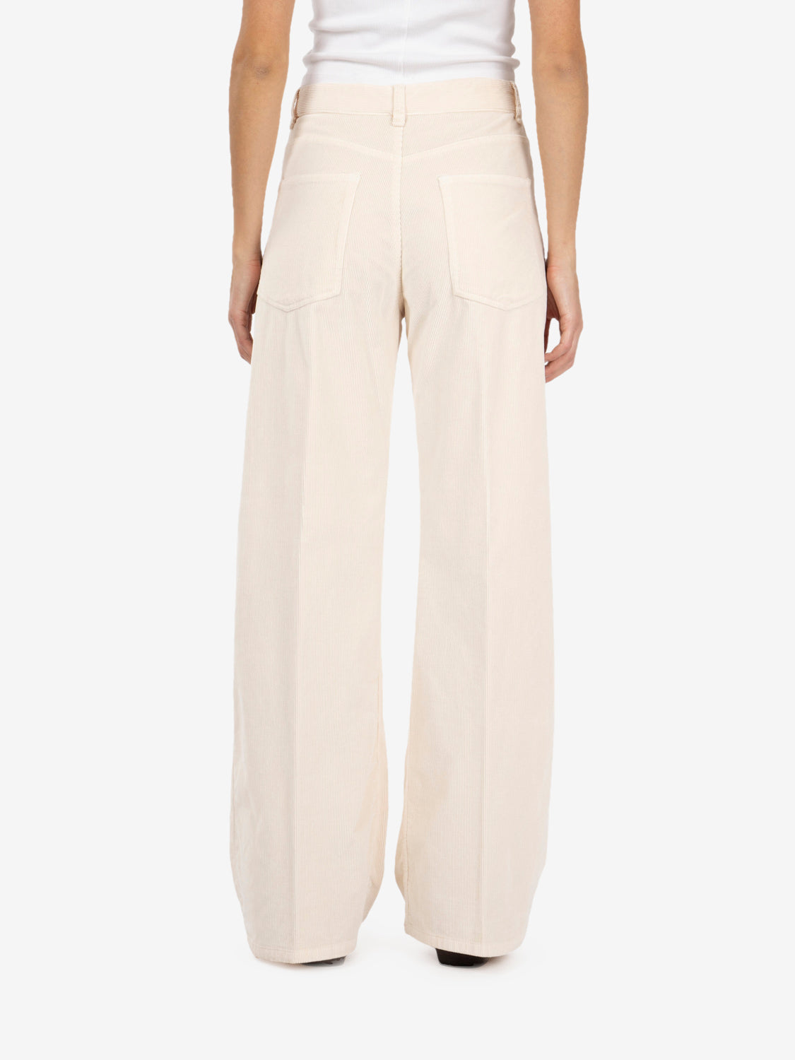 Off-white corduroy trousers