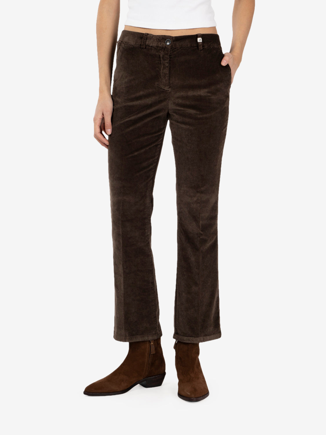 Dark brown corduroy trousers