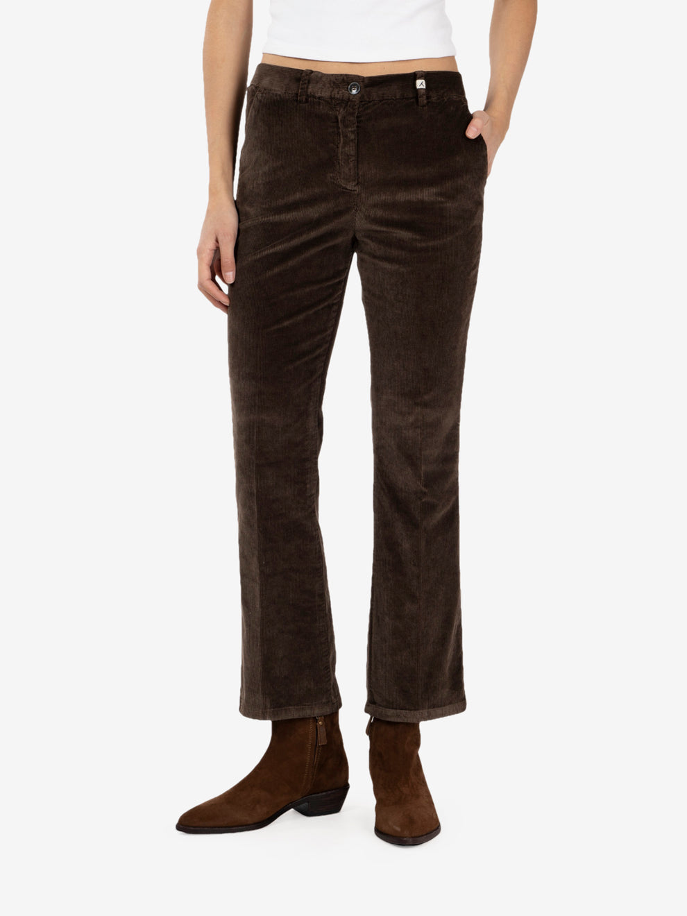 Dark brown corduroy trousers