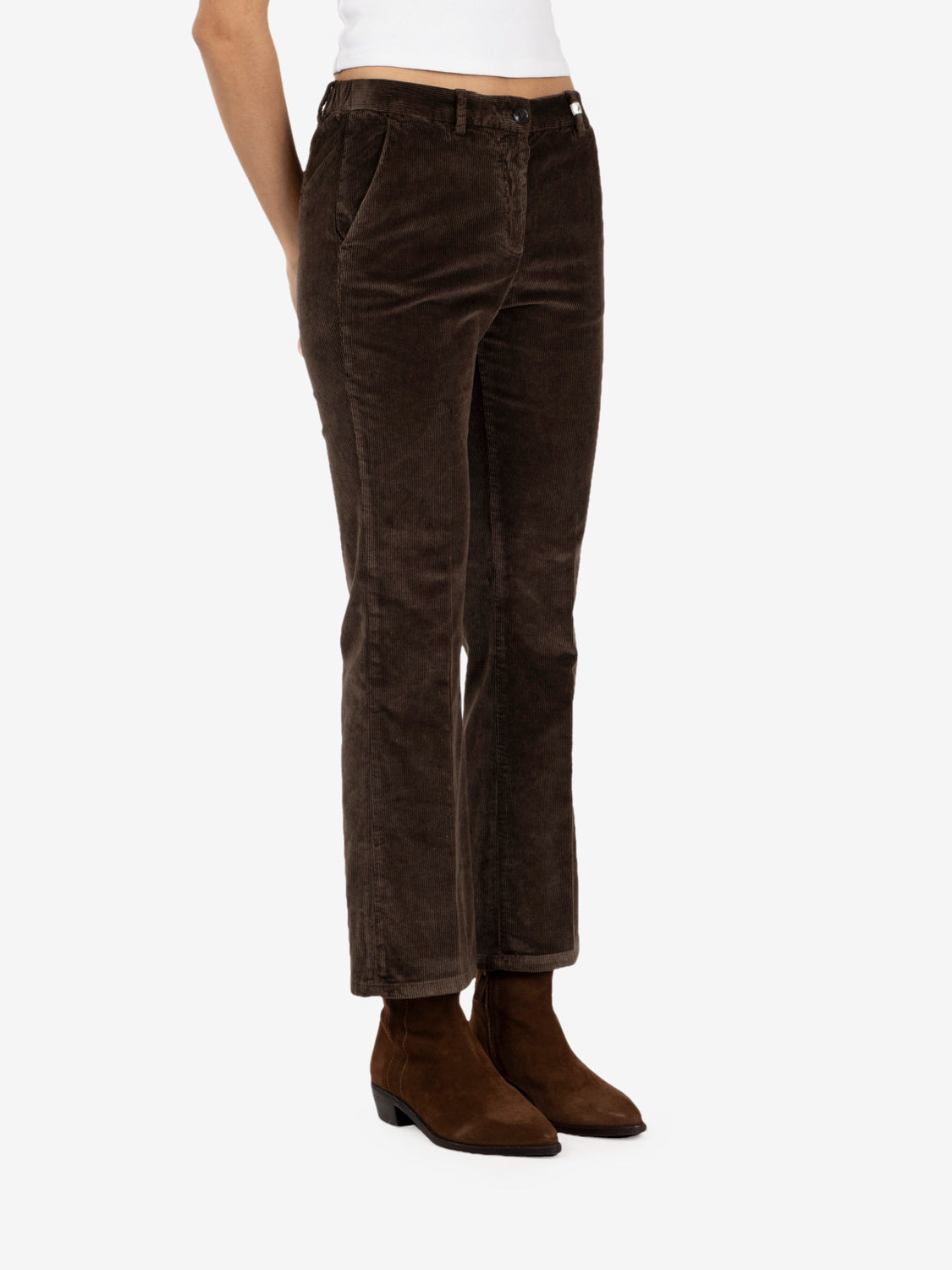 Dark brown corduroy trousers