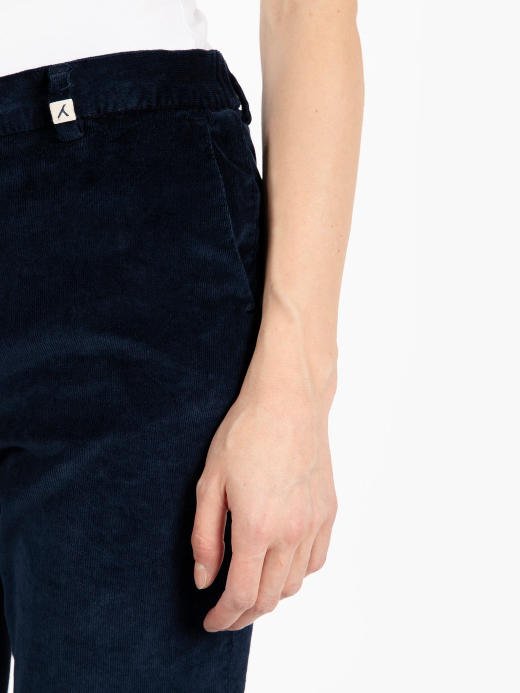 Pantaloni in velluto blu