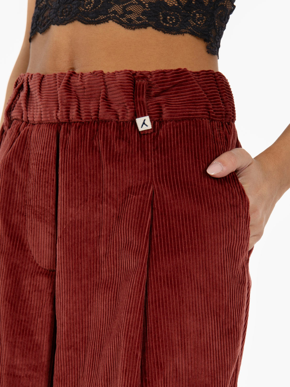 Brick Corduroy Palazzo Pants