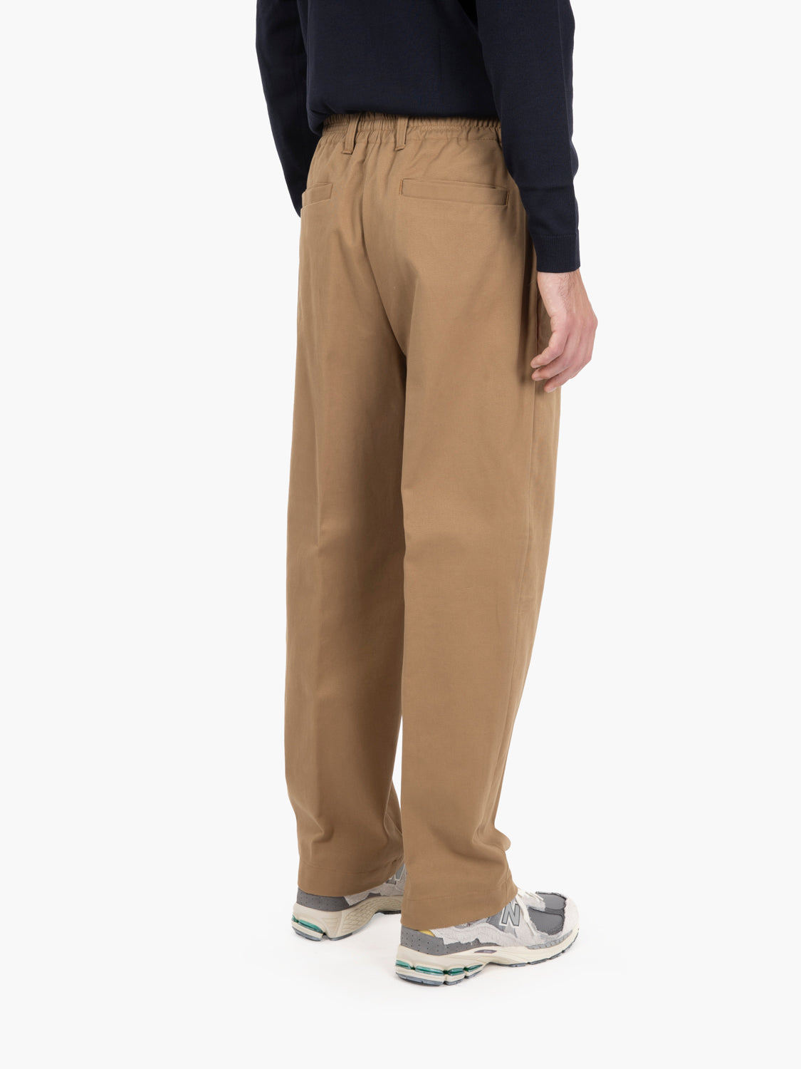 Pantaloni Poseidone larghi cognac