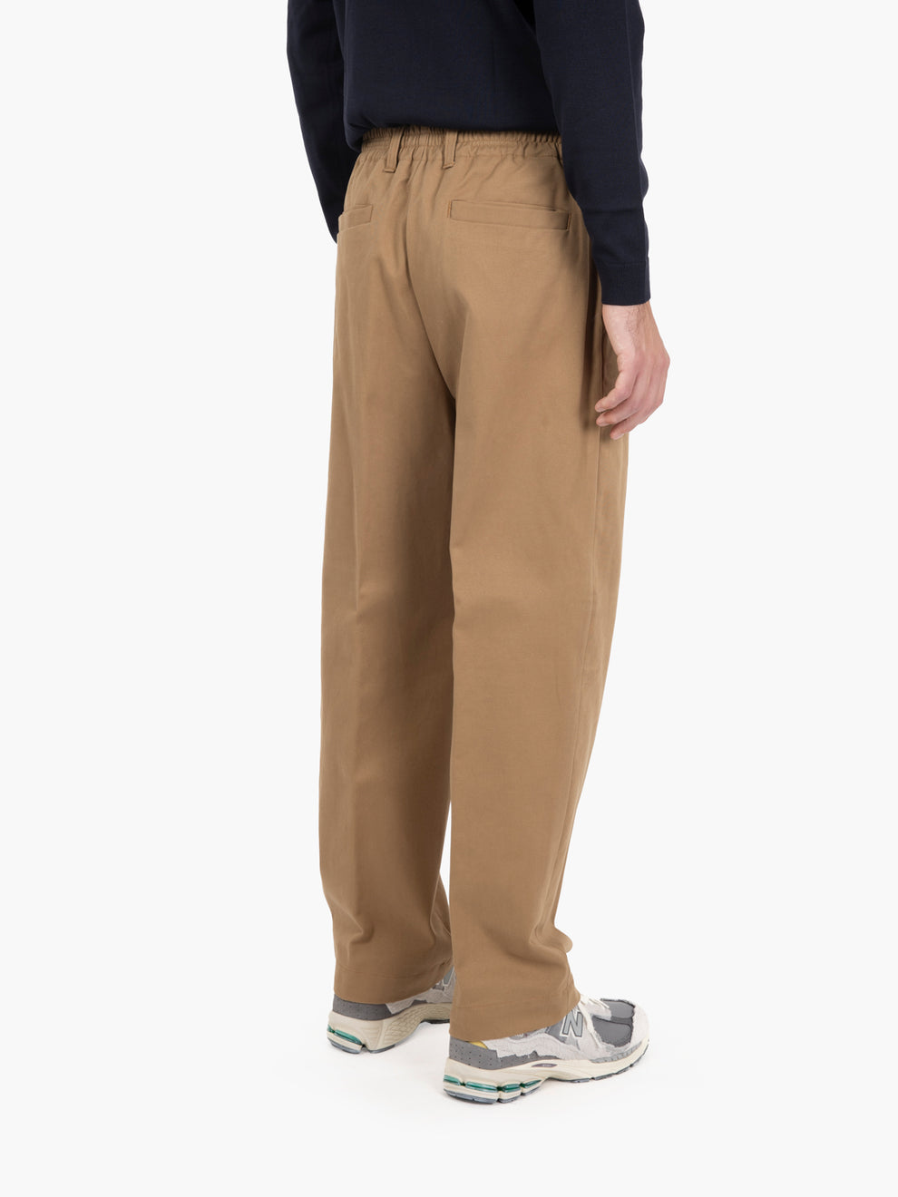 Pantaloni Poseidone larghi cognac