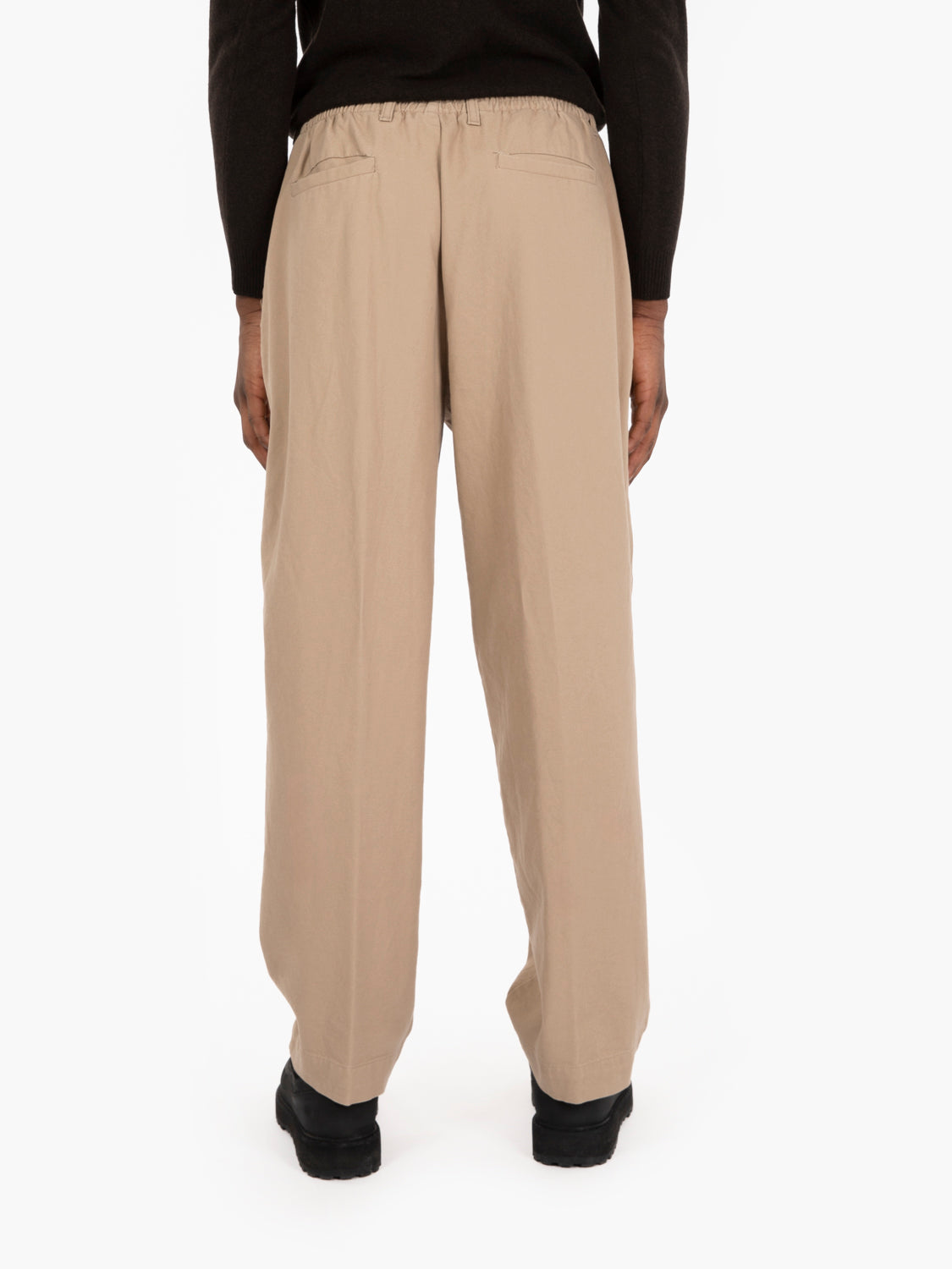 Pantaloni Poseidone taglio largo beige