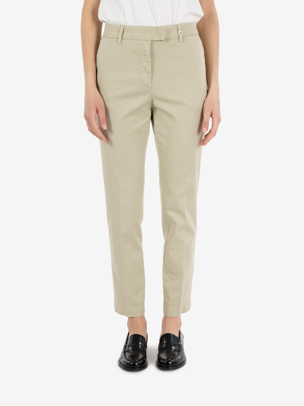 Light green slim fit trousers