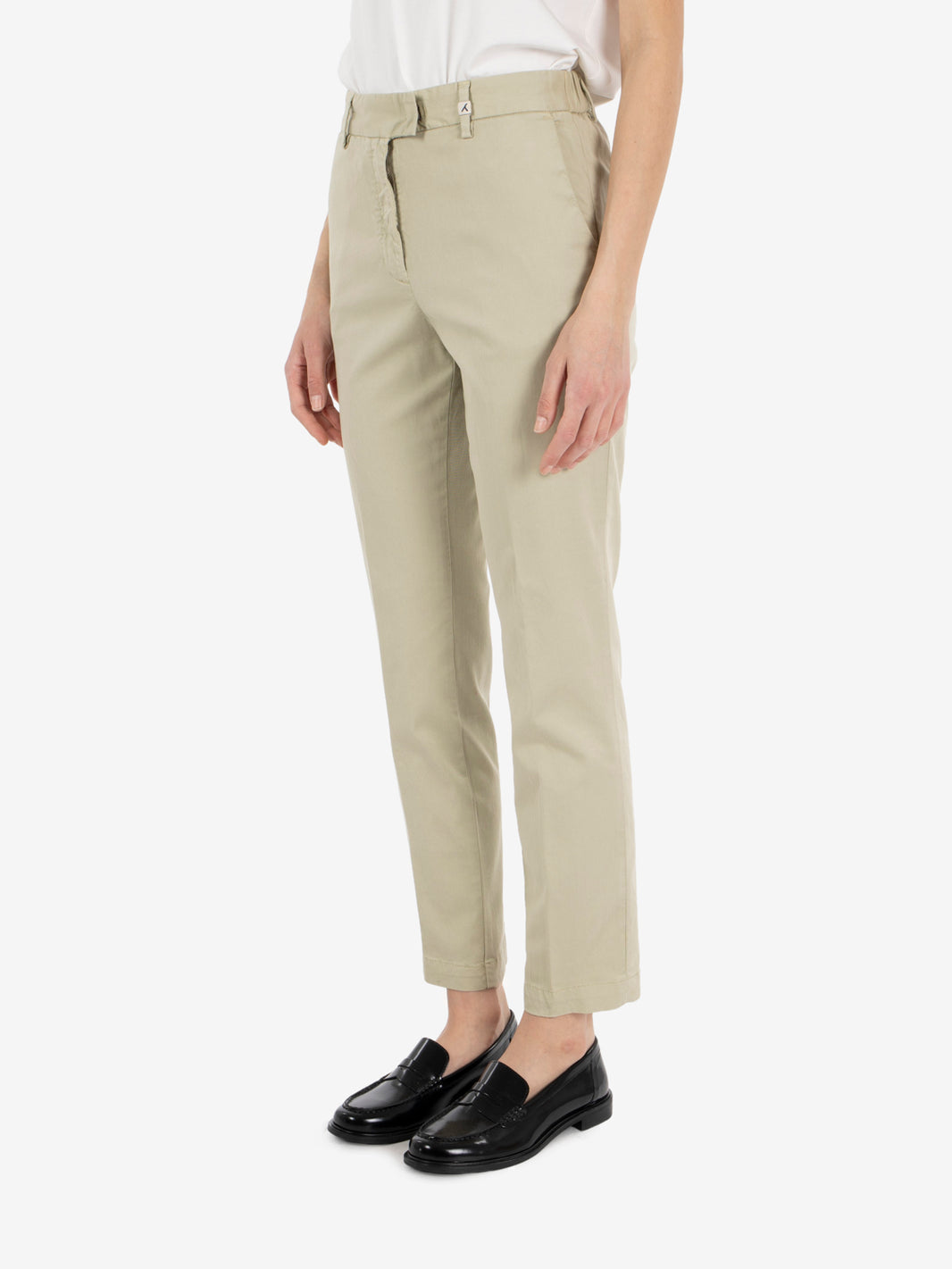 Light green slim fit trousers
