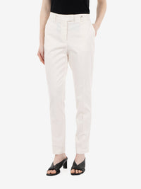 Pantaloni slim fit off white
