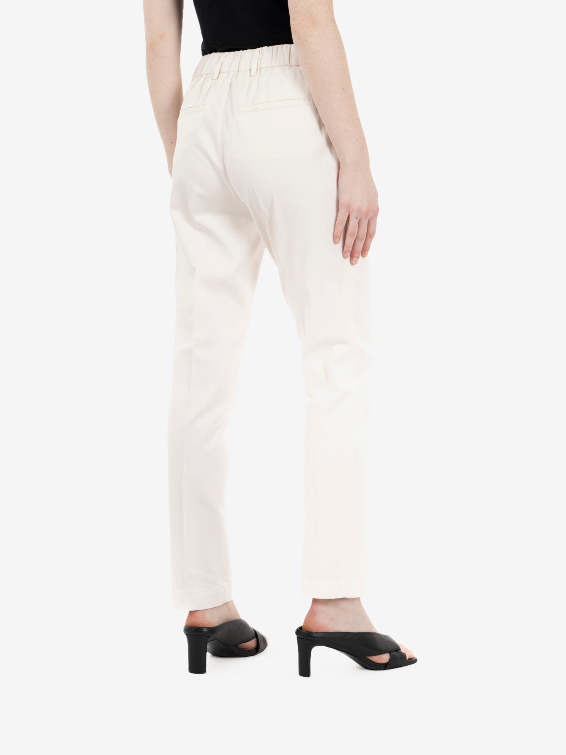 Pantaloni slim fit off white