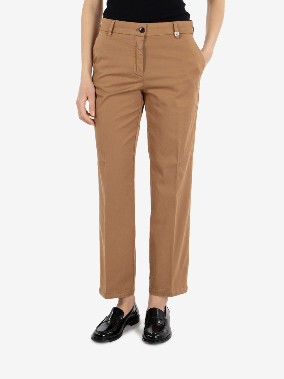 Pantaloni straight fit nocciola