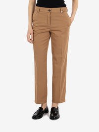 Pantaloni straight fit nocciola