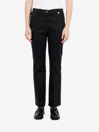 Pantaloni trombetta in cotone neri