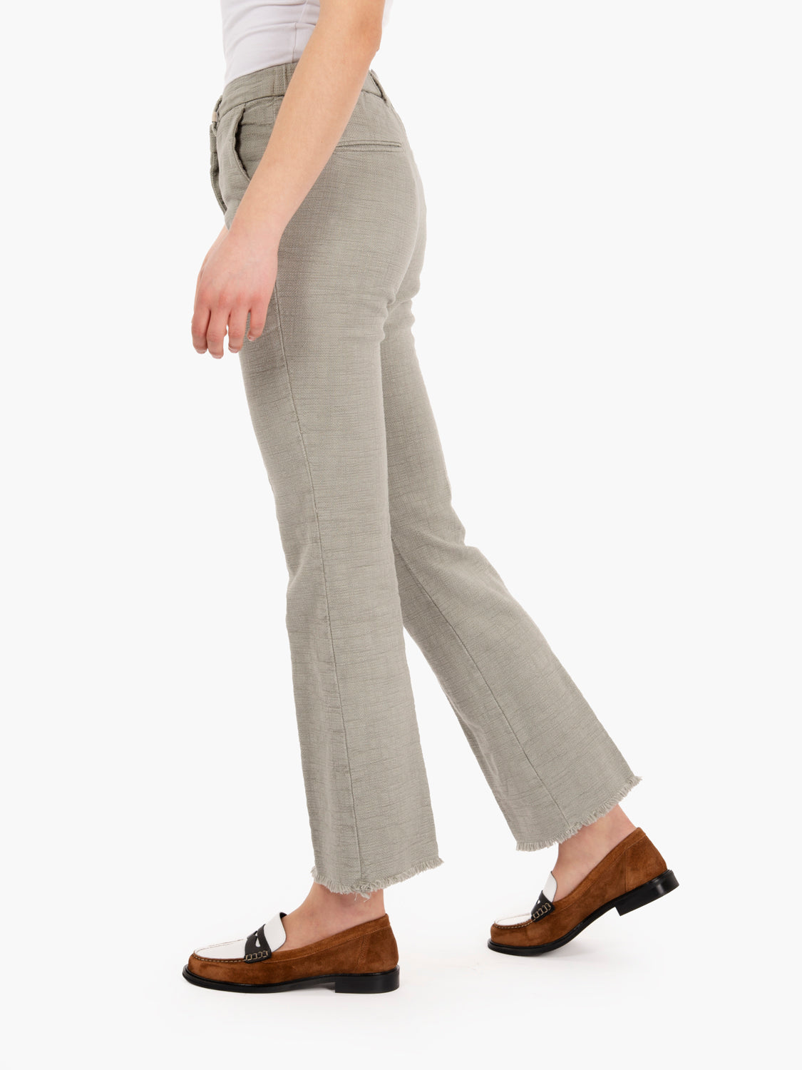 Pantaloni trombetta salvia
