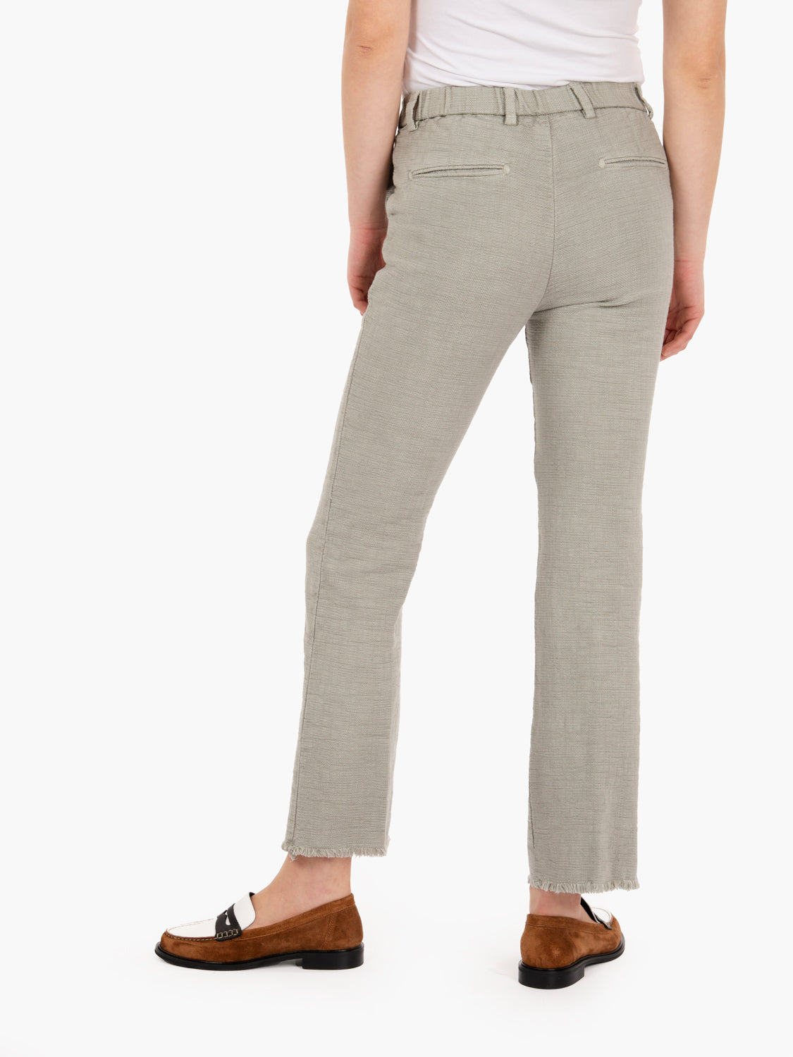 Pantaloni trombetta salvia