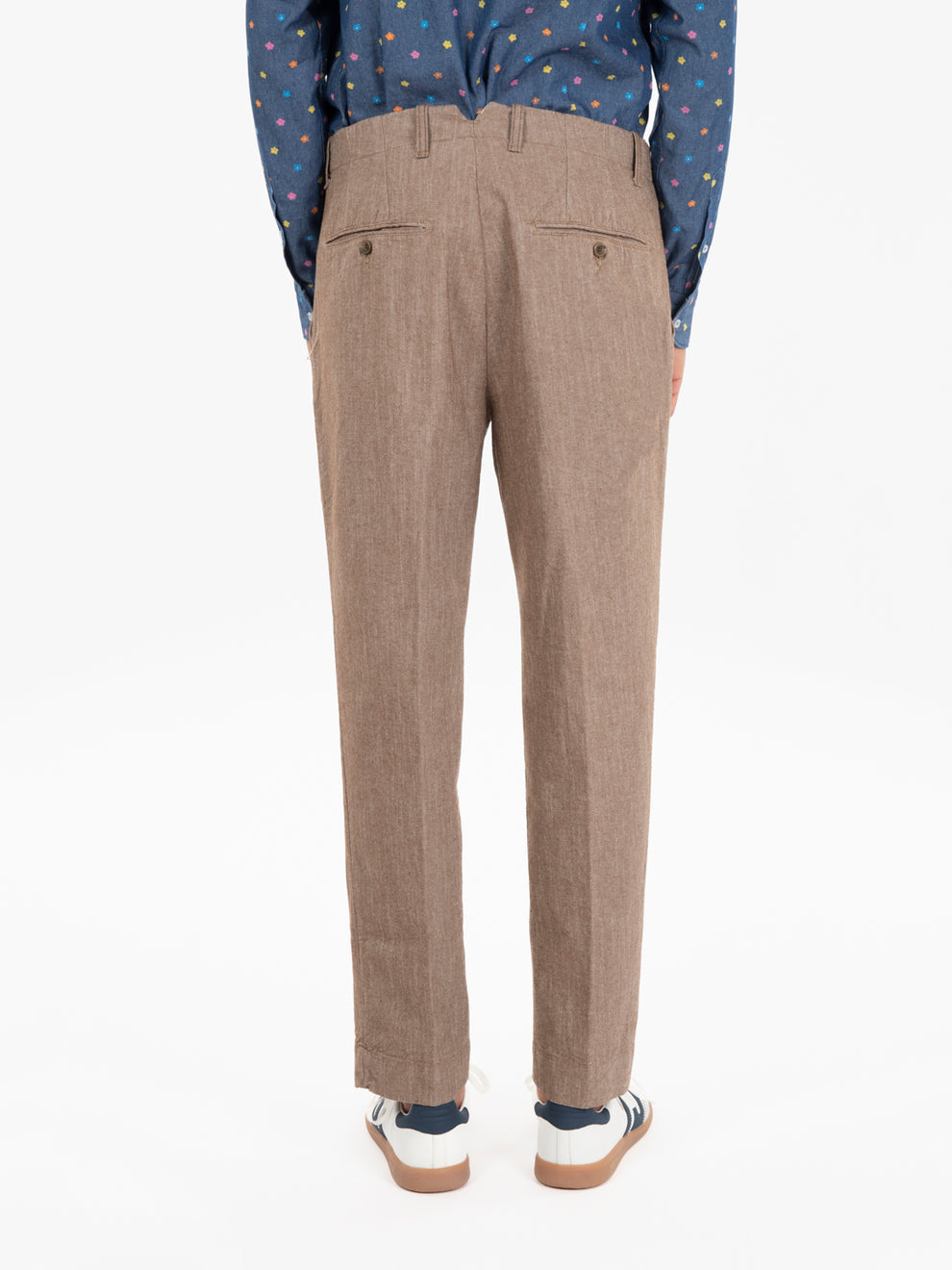 Yarn Dyed Pants Dark Brown