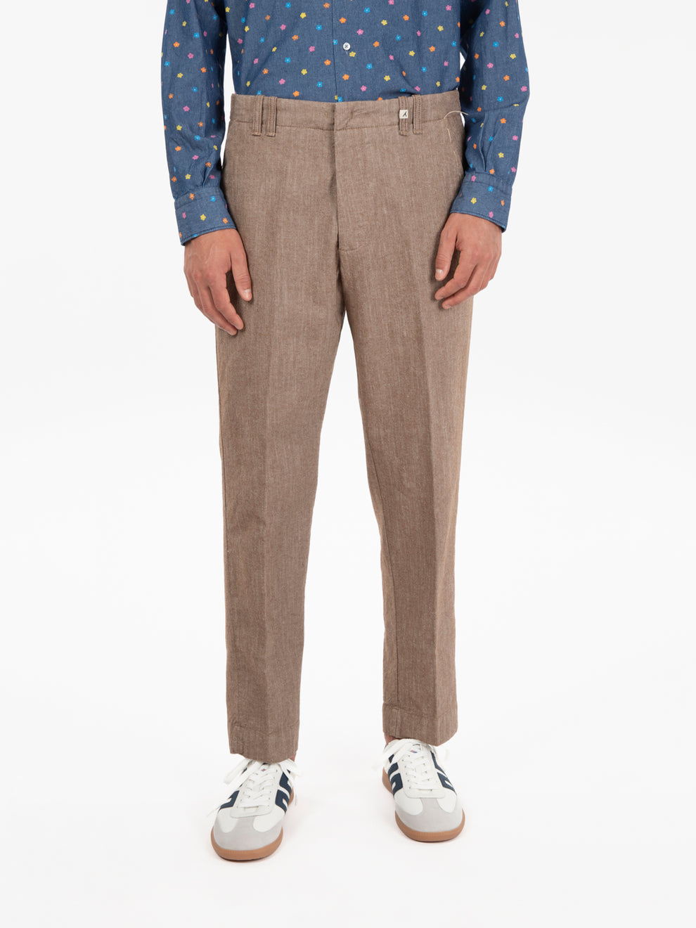 Yarn Dyed Pants Dark Brown