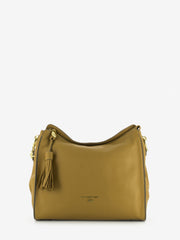 NANNINI - Borsa a spalla in pelle Blake camel