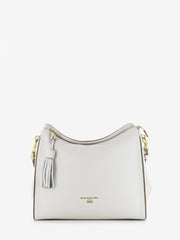 NANNINI - Borsa a spalla in pelle Blake off-white