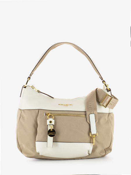 Borsa a spalla Liberty in nylon beige / offwhite