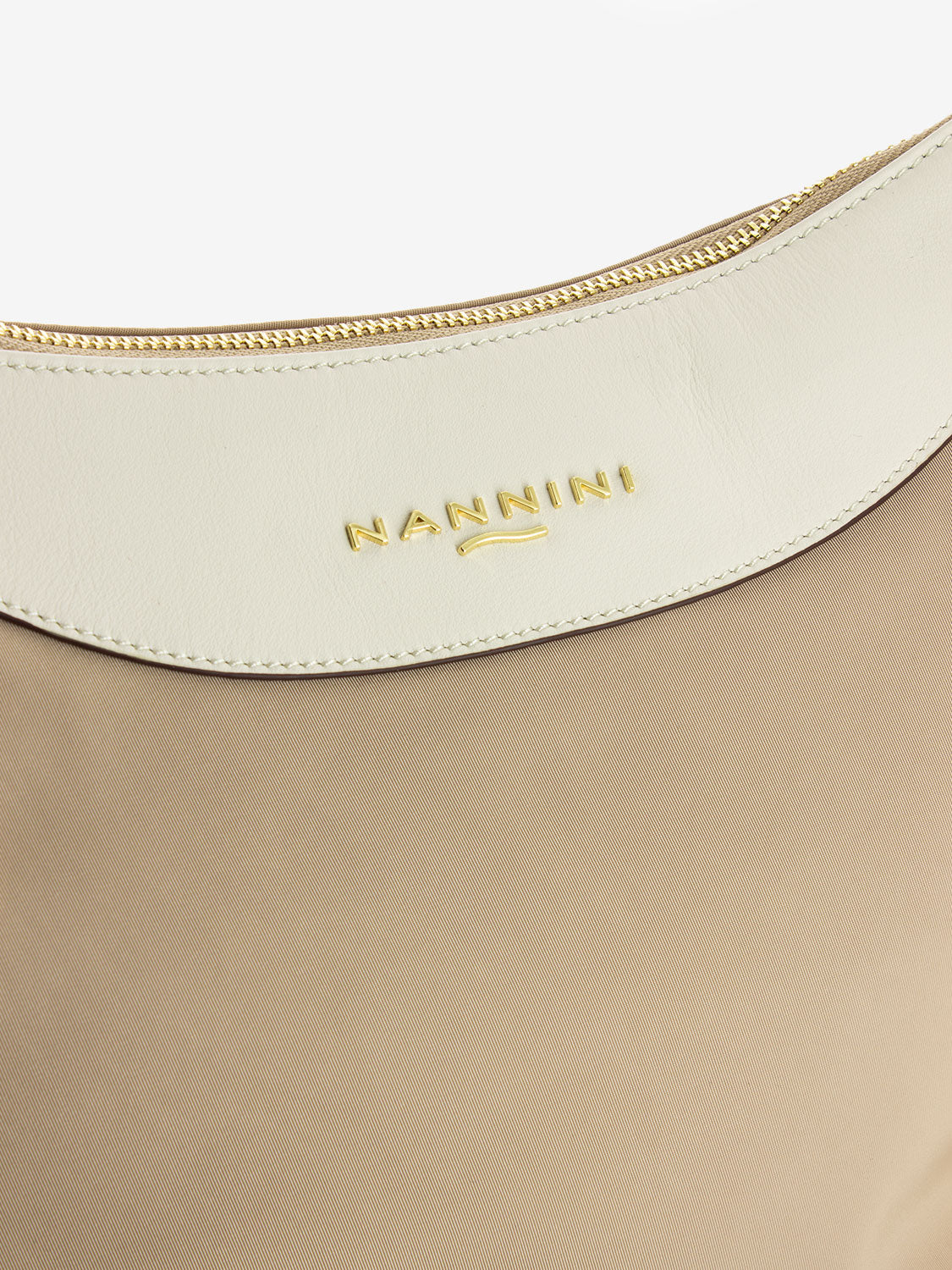 Borsa a tracolla Liberty in nylon beige / offwhite
