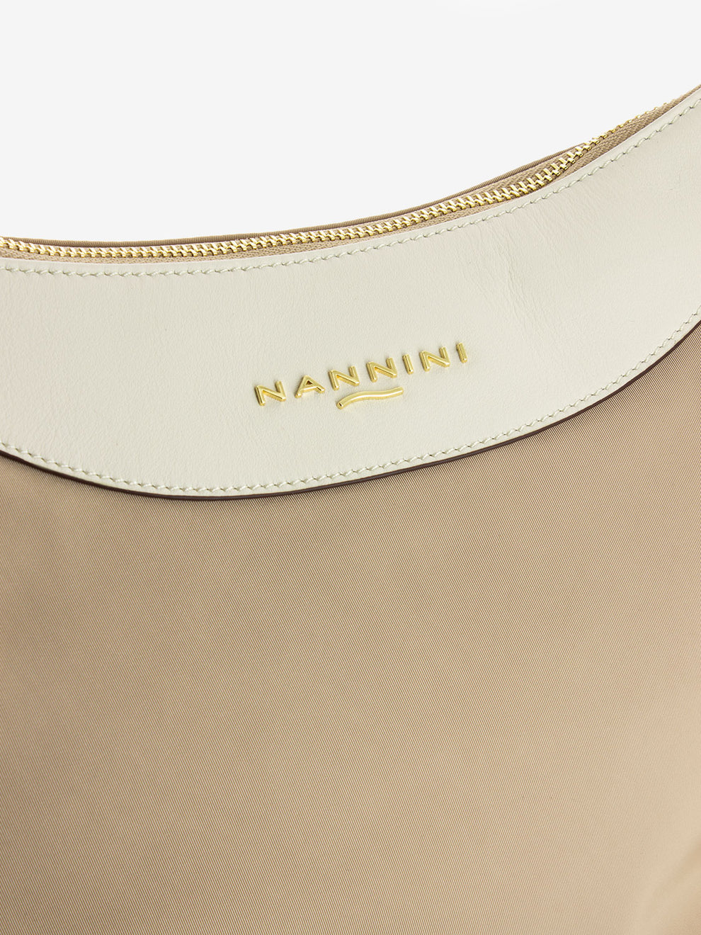 Borsa a tracolla Liberty in nylon beige / offwhite