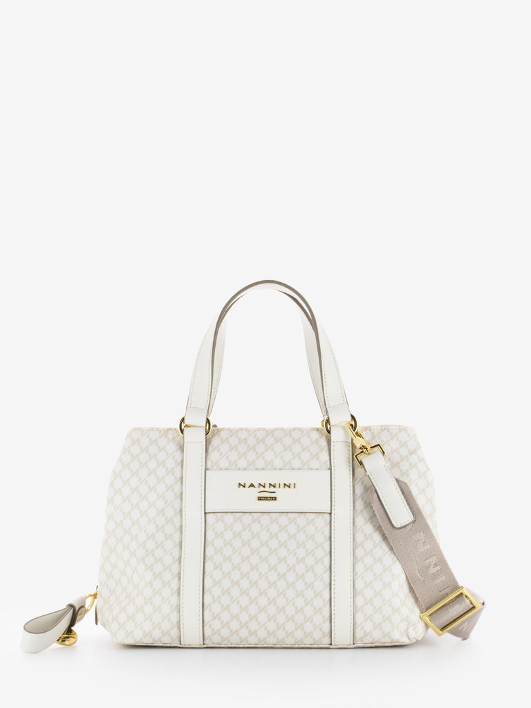 NANNINI - Borsa Liberty Air piccola in nylon off white