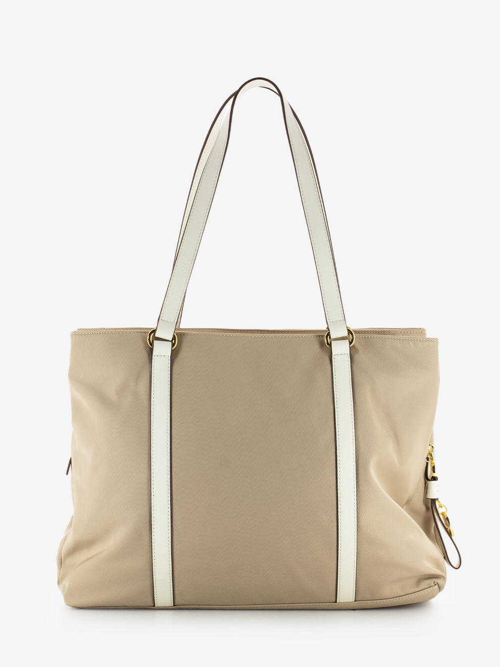 Borsa Liberty grande in nylon beige / offwhite