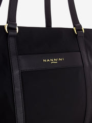 NANNINI - Borsa Liberty grande in nylon nero
