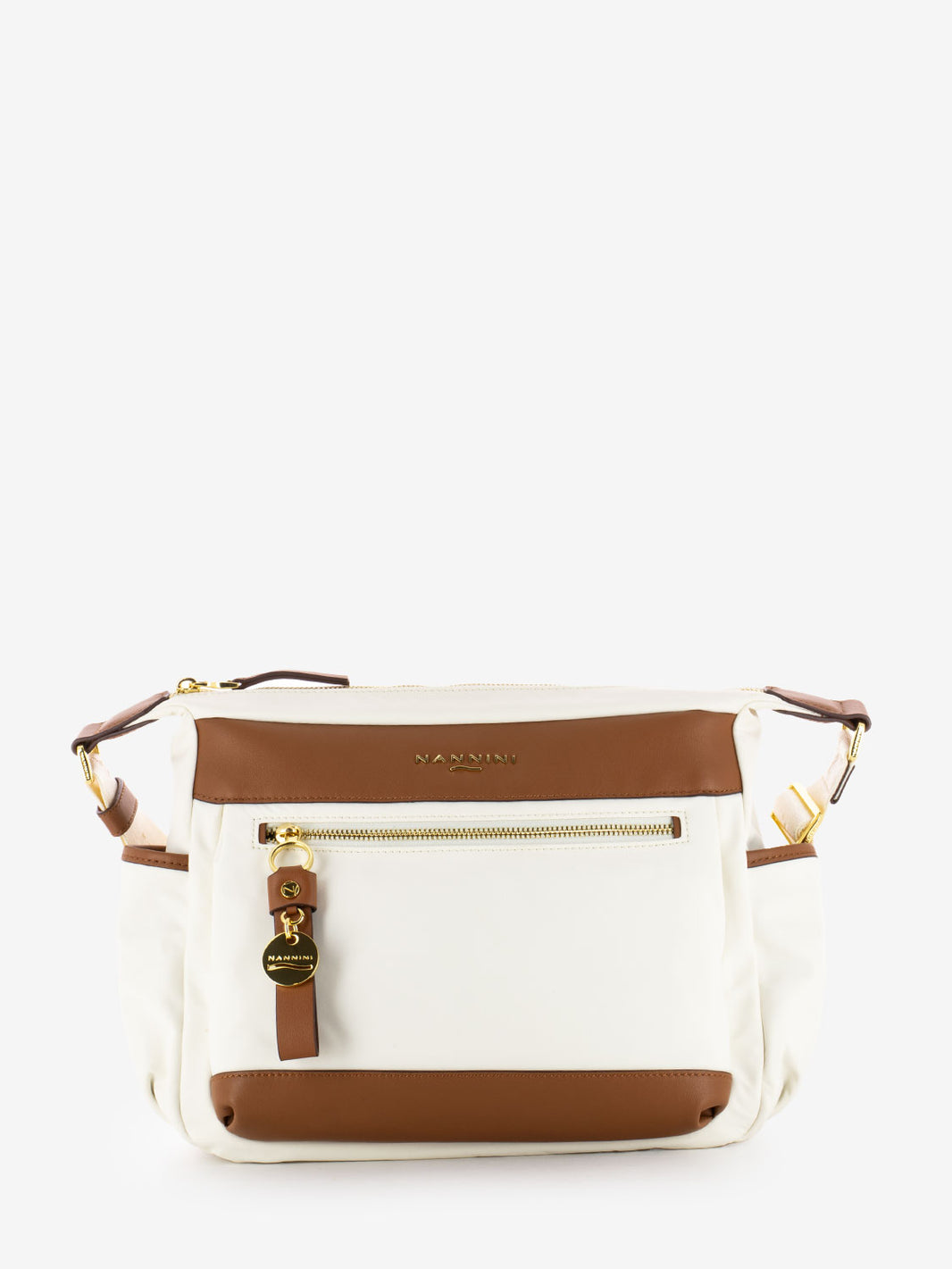 Borsa Liberty nylon offwhite / cuoio