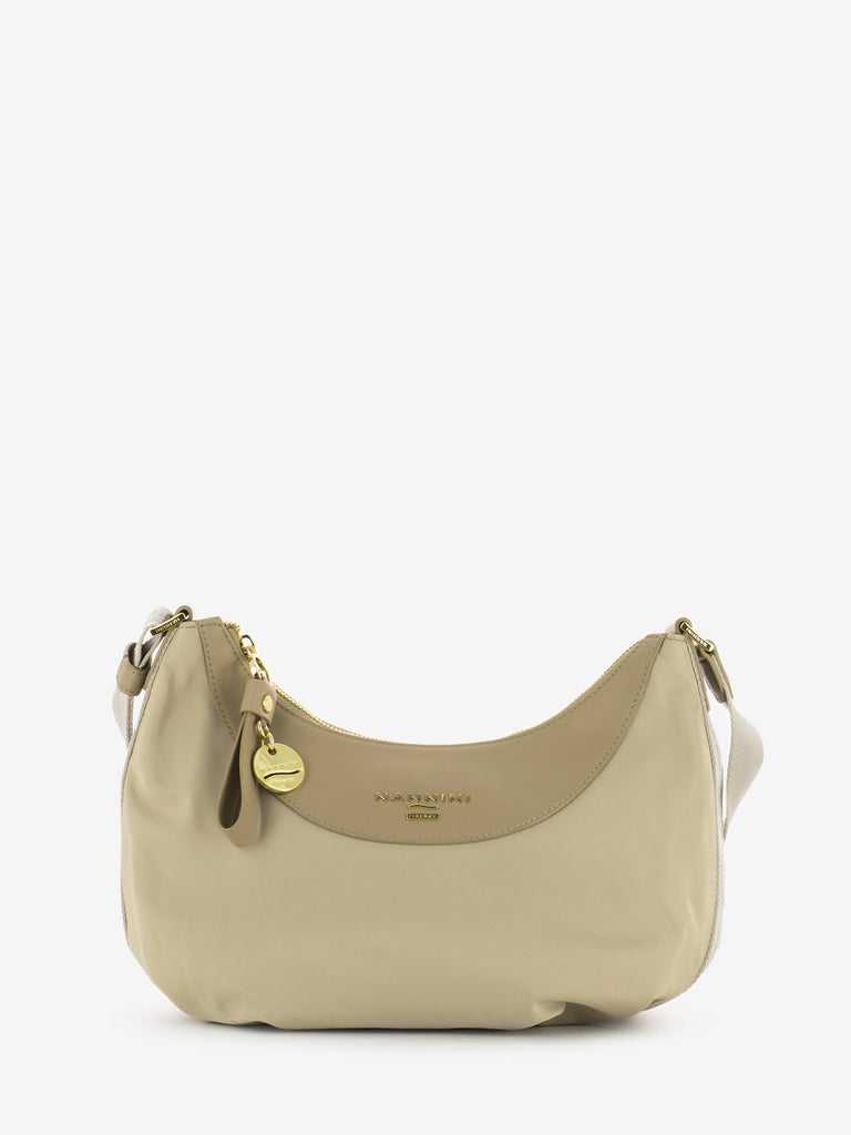 NANNINI - Borsa mezzaluna Liberty beige