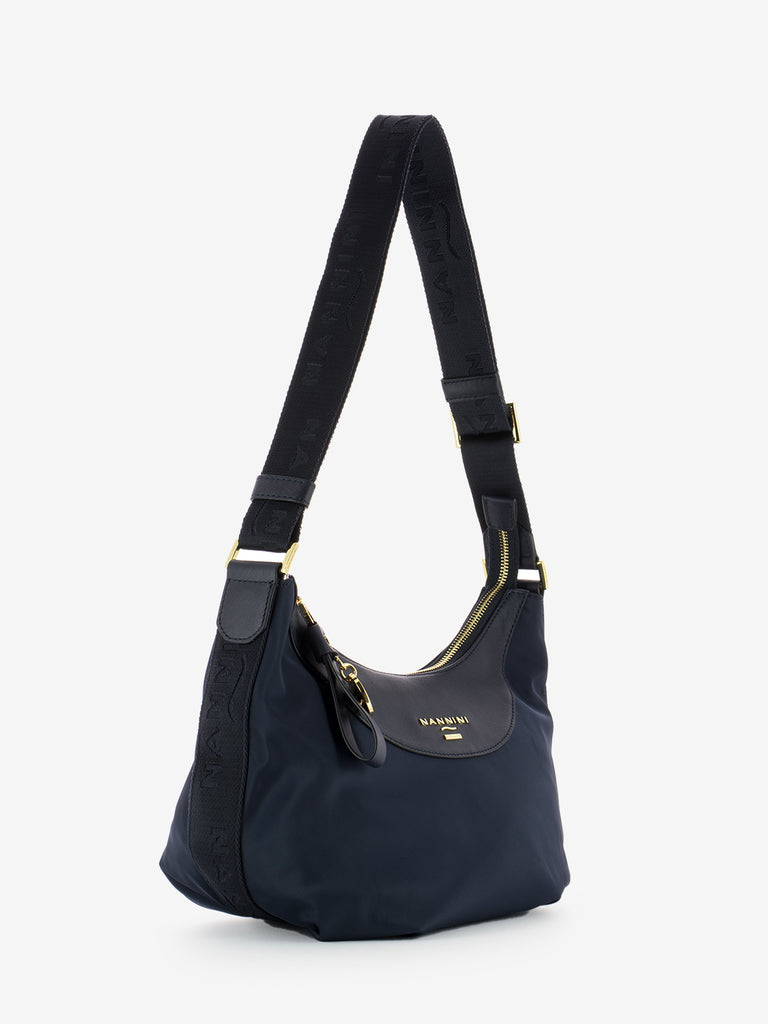 NANNINI - Borsa mezzaluna Liberty navy