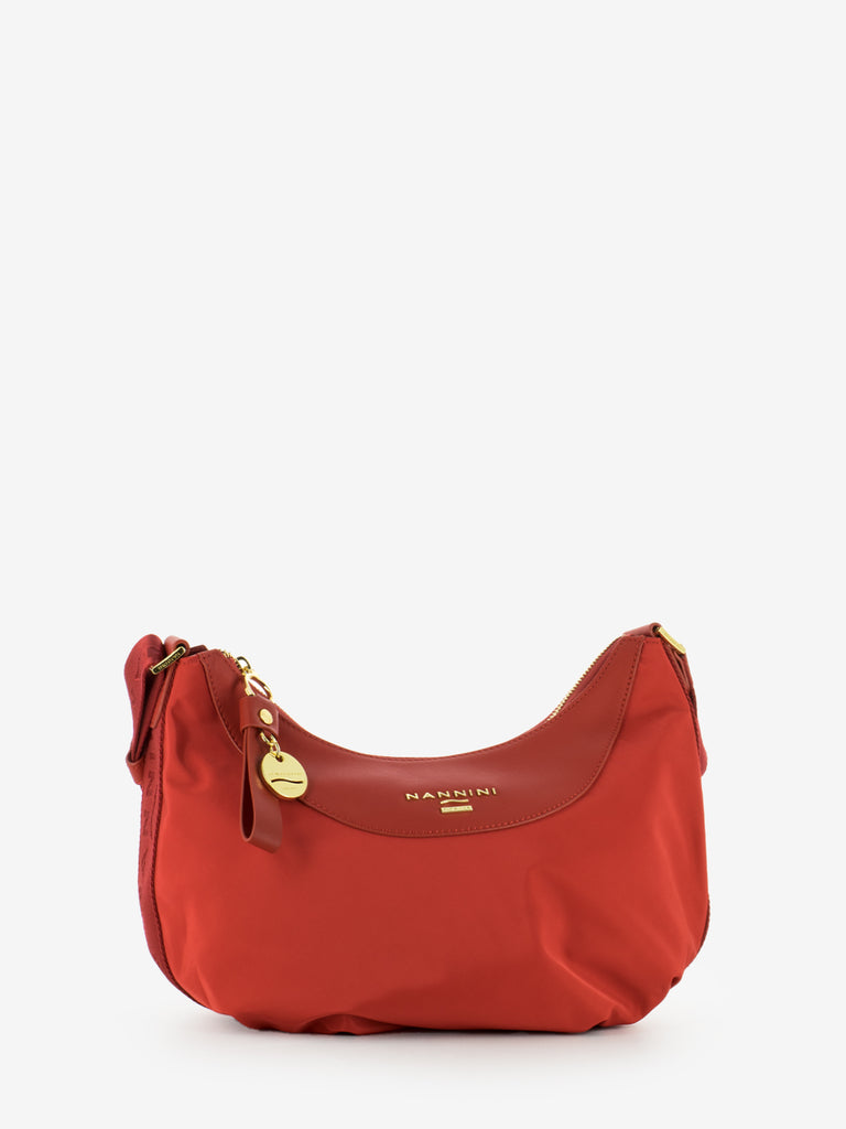 NANNINI - Borsa mezzaluna Liberty rossa